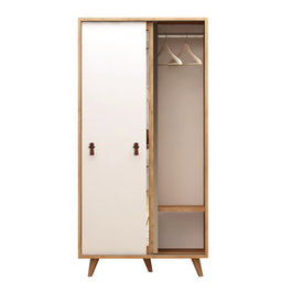Hanah Home Armario con Espejo Roble y Blanco